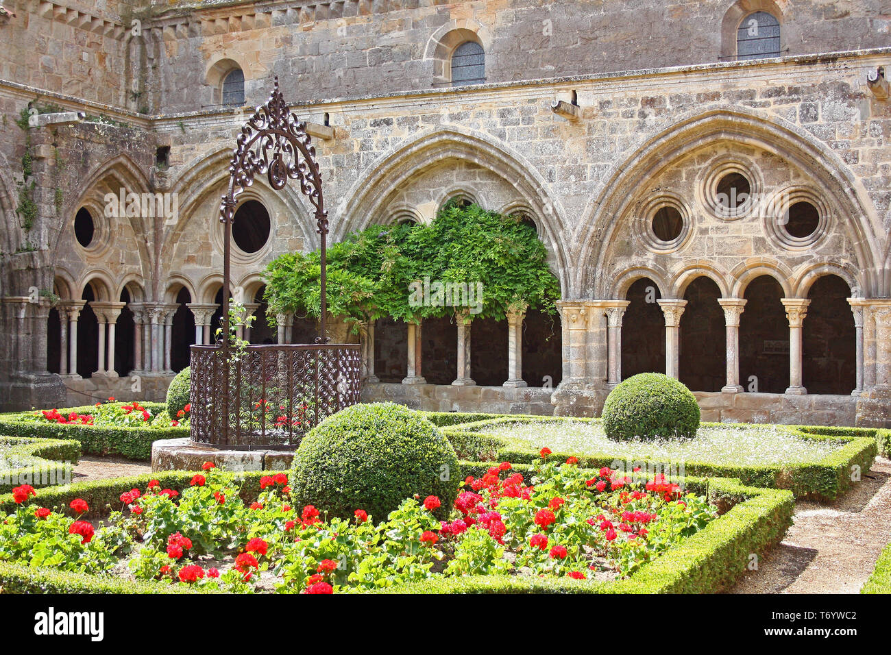 Abbey Fontfroide, Narbonne, France Stock Photo