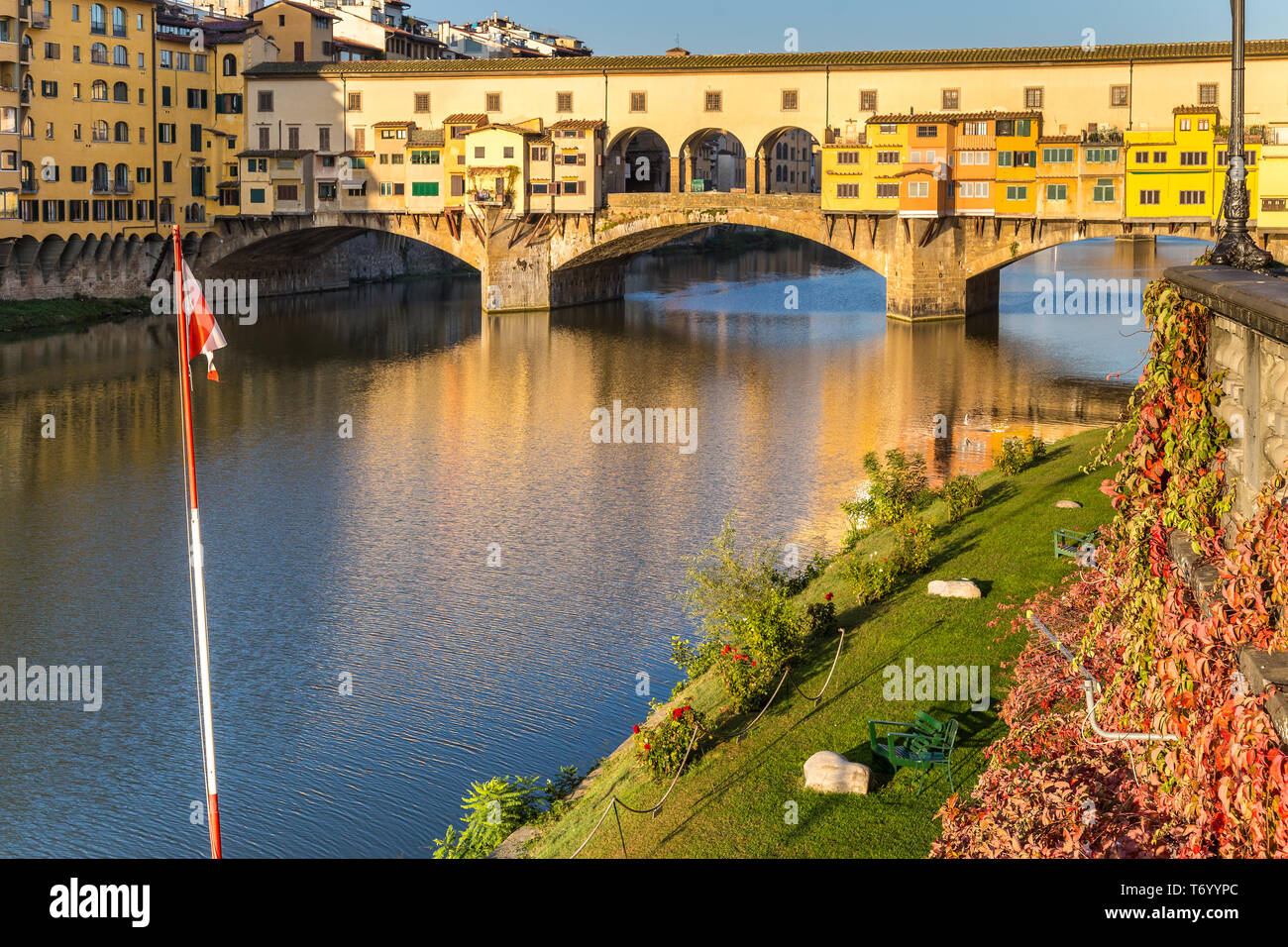 Ponte Vecchio over Arno river in Florence, Italy Stock Photo