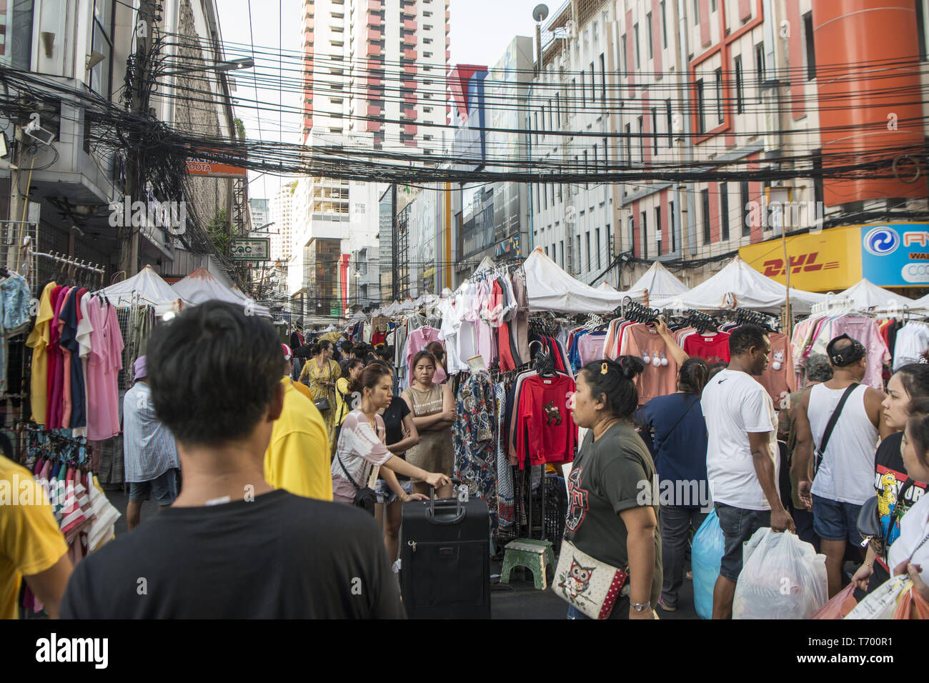 THAILAND BANGKOK PRATUNAM TEXTILE MARKET Stock Photo