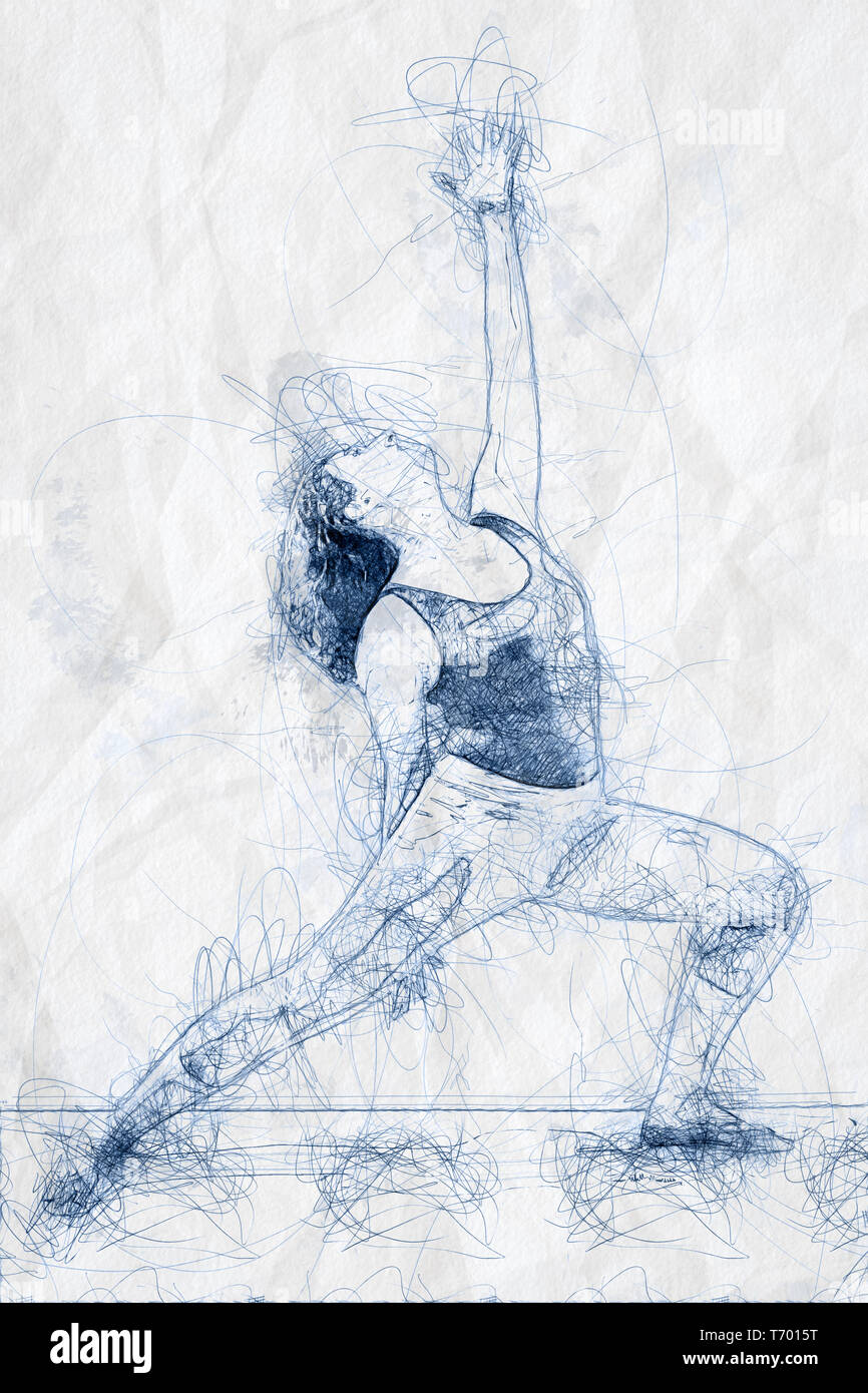 Yoga Sketch Stock Photos and Images - 123RF
