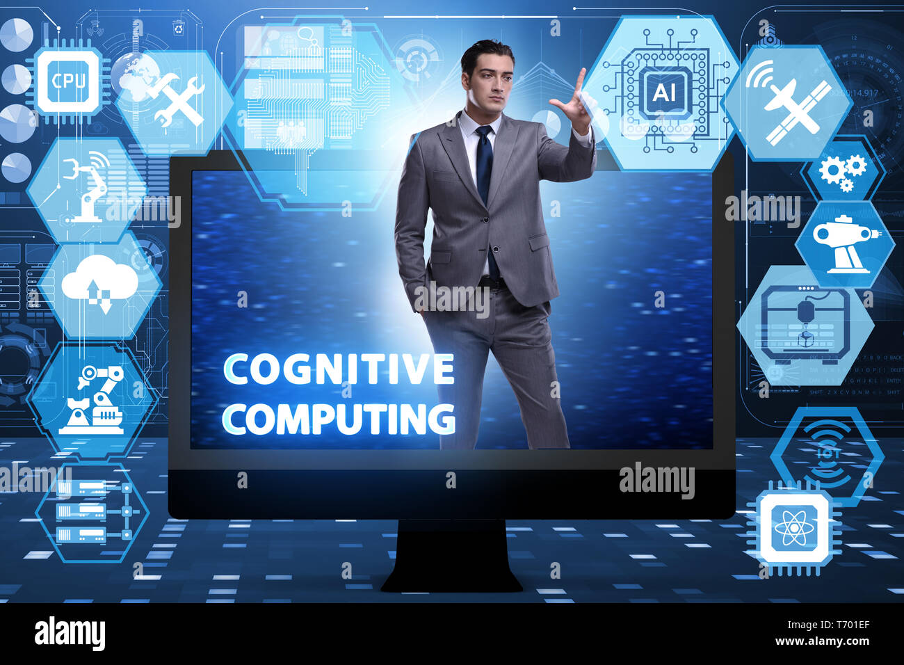 Cognitive computing concept as modern technology Stock Photo - Alamy