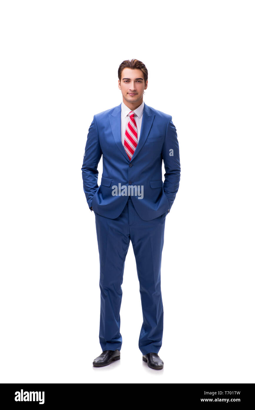 Handsome young businessman isolated on white background Stock Photo - Alamy