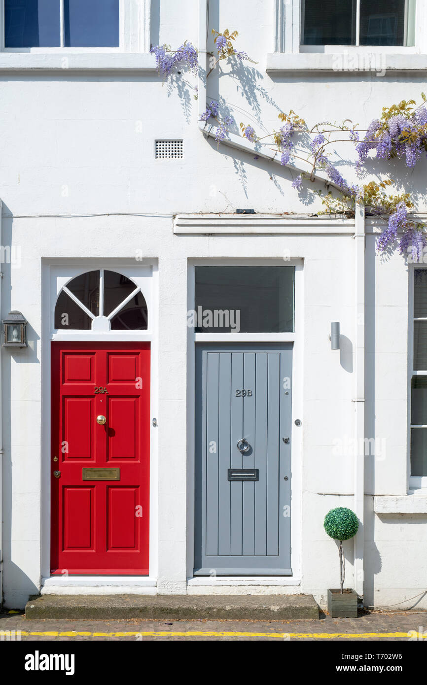 Painted House Doors In Queens Gate Mews South Kensington London