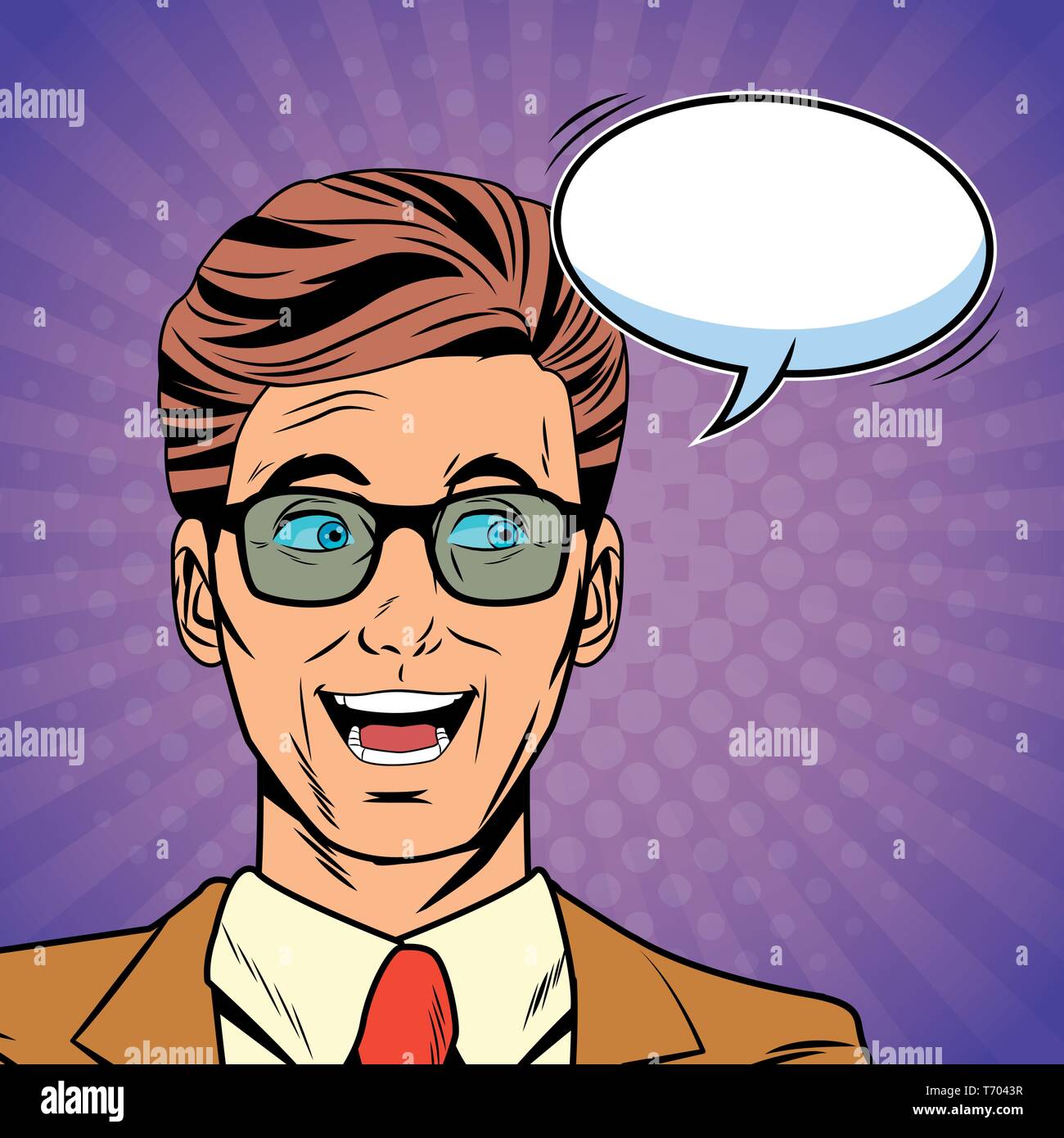 Businessman talking pop art cartoon Stock Vector Image & Art - Alamy