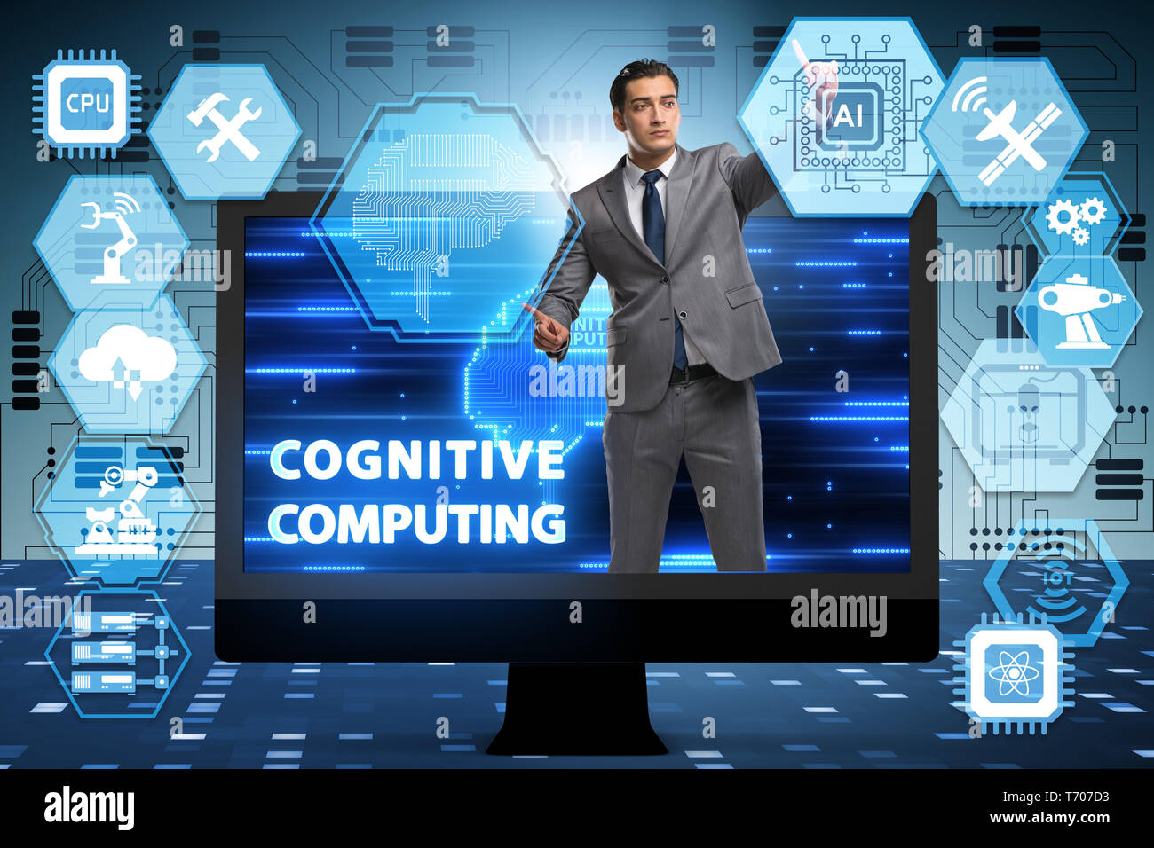 The cognitive computing concept as modern technology Stock Photo - Alamy