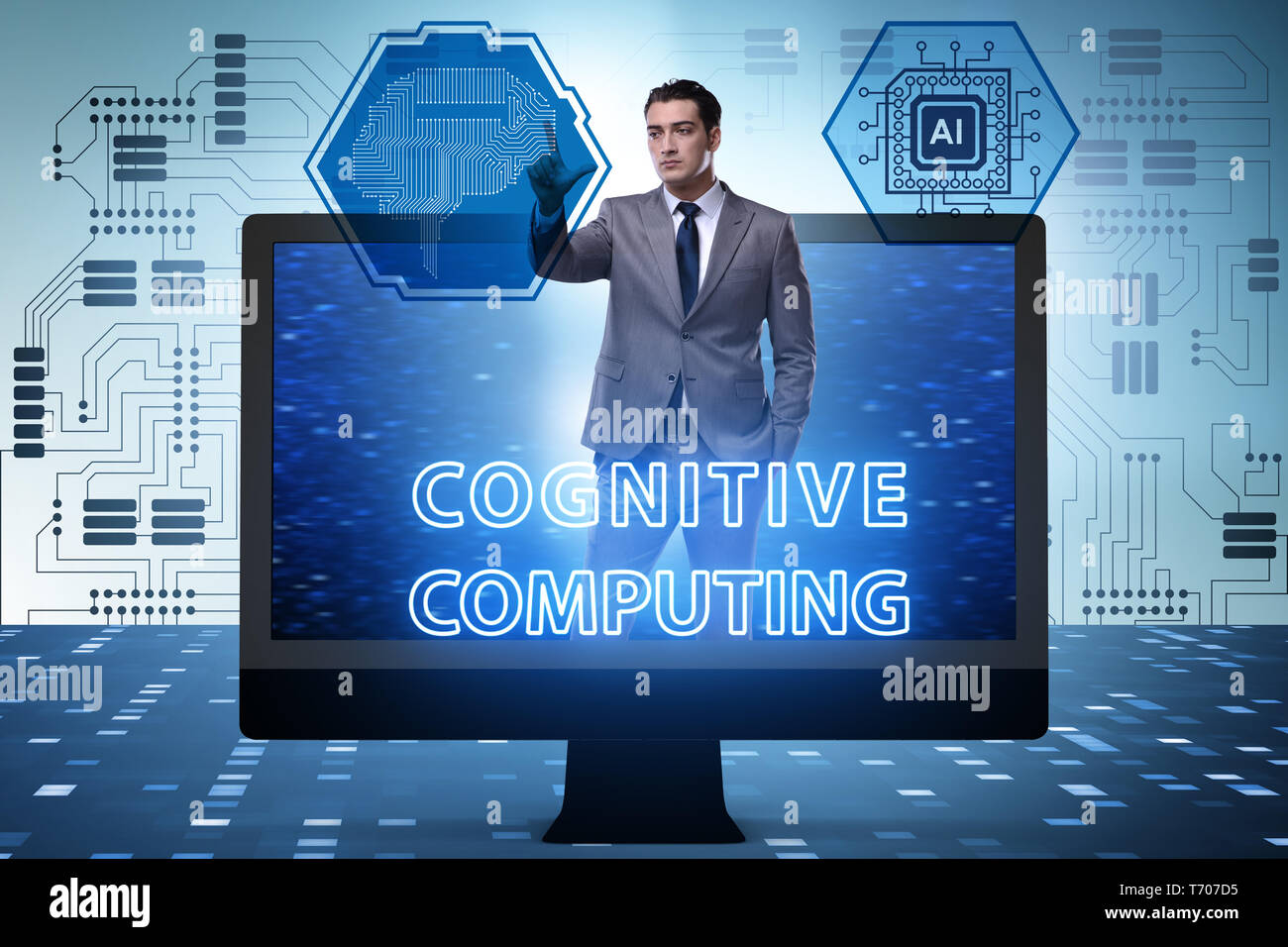 The cognitive computing concept as modern technology Stock Photo - Alamy