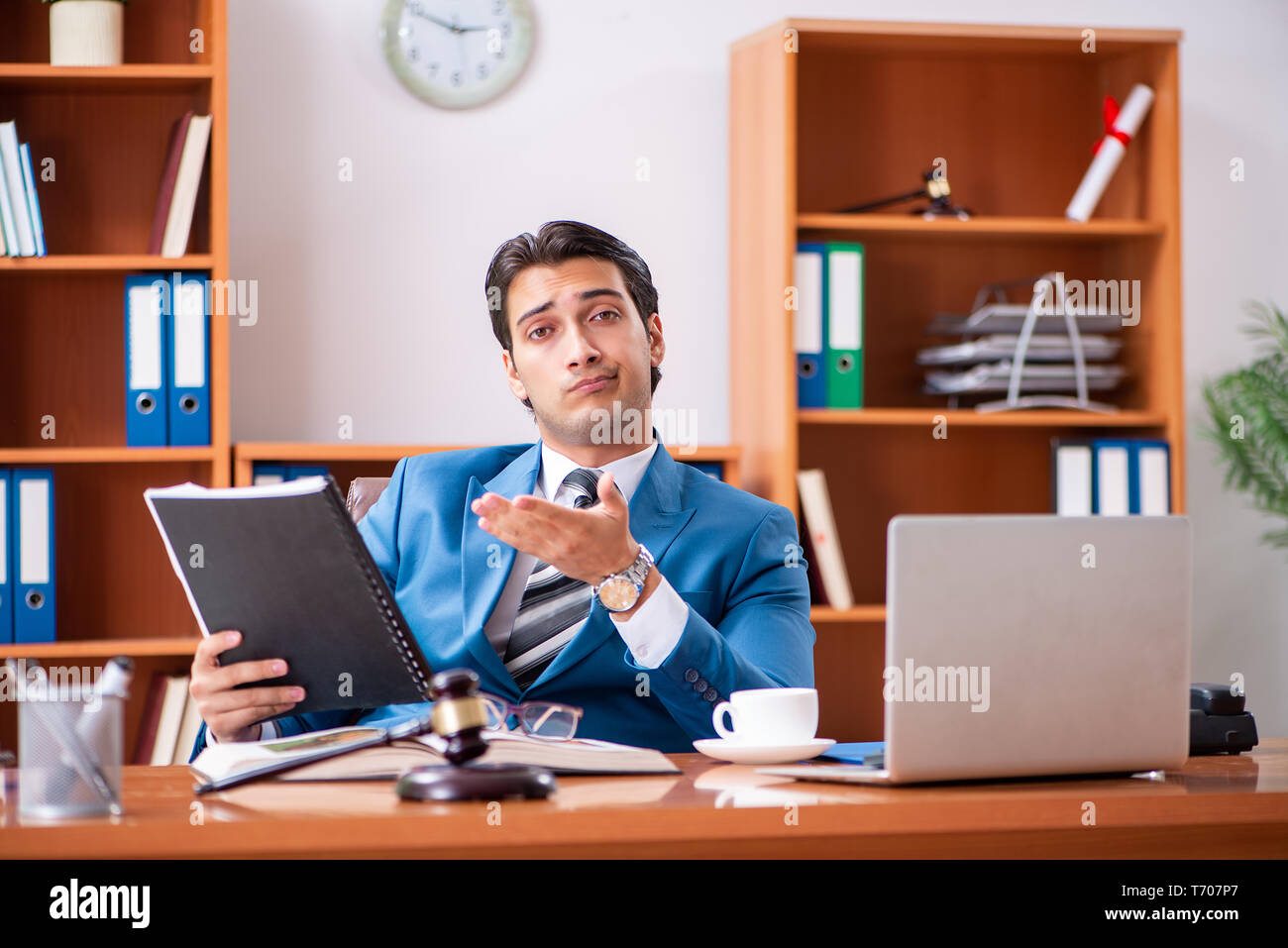The lawyer working in the office Stock Photo