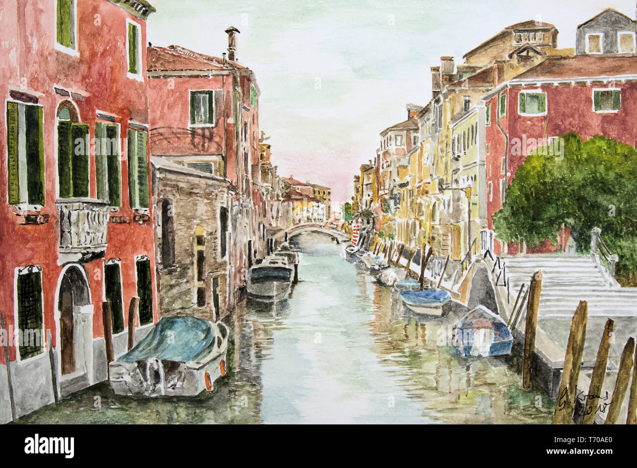 Venice, canale rio de la fornace Stock Photo