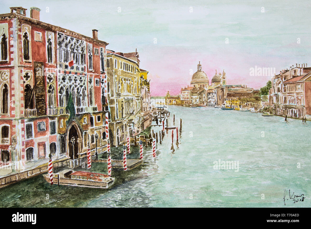 Venice, view from the ponte dell´accademia Stock Photo