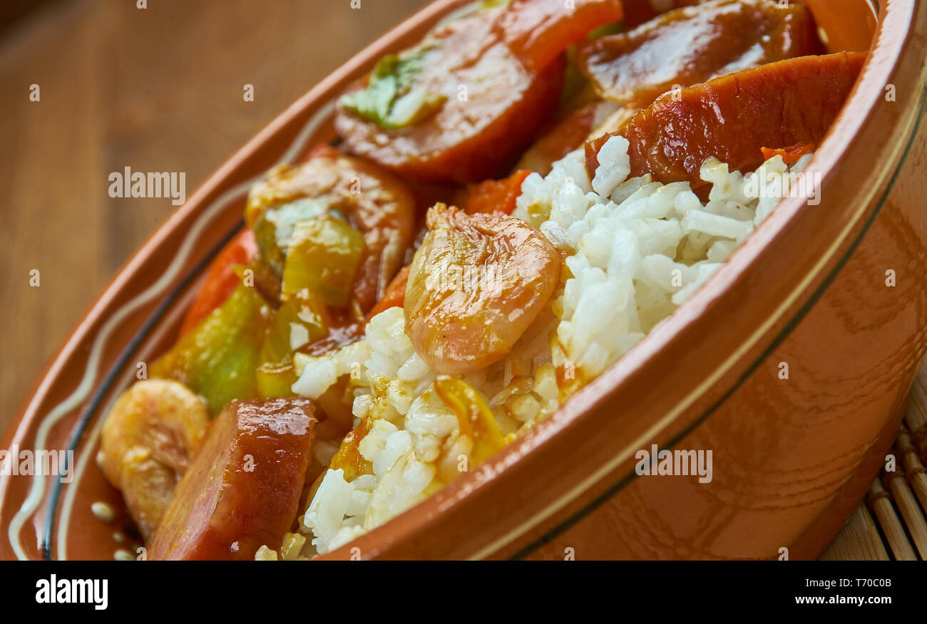 Authentic New Orleans Style Gumbo Stock Photo