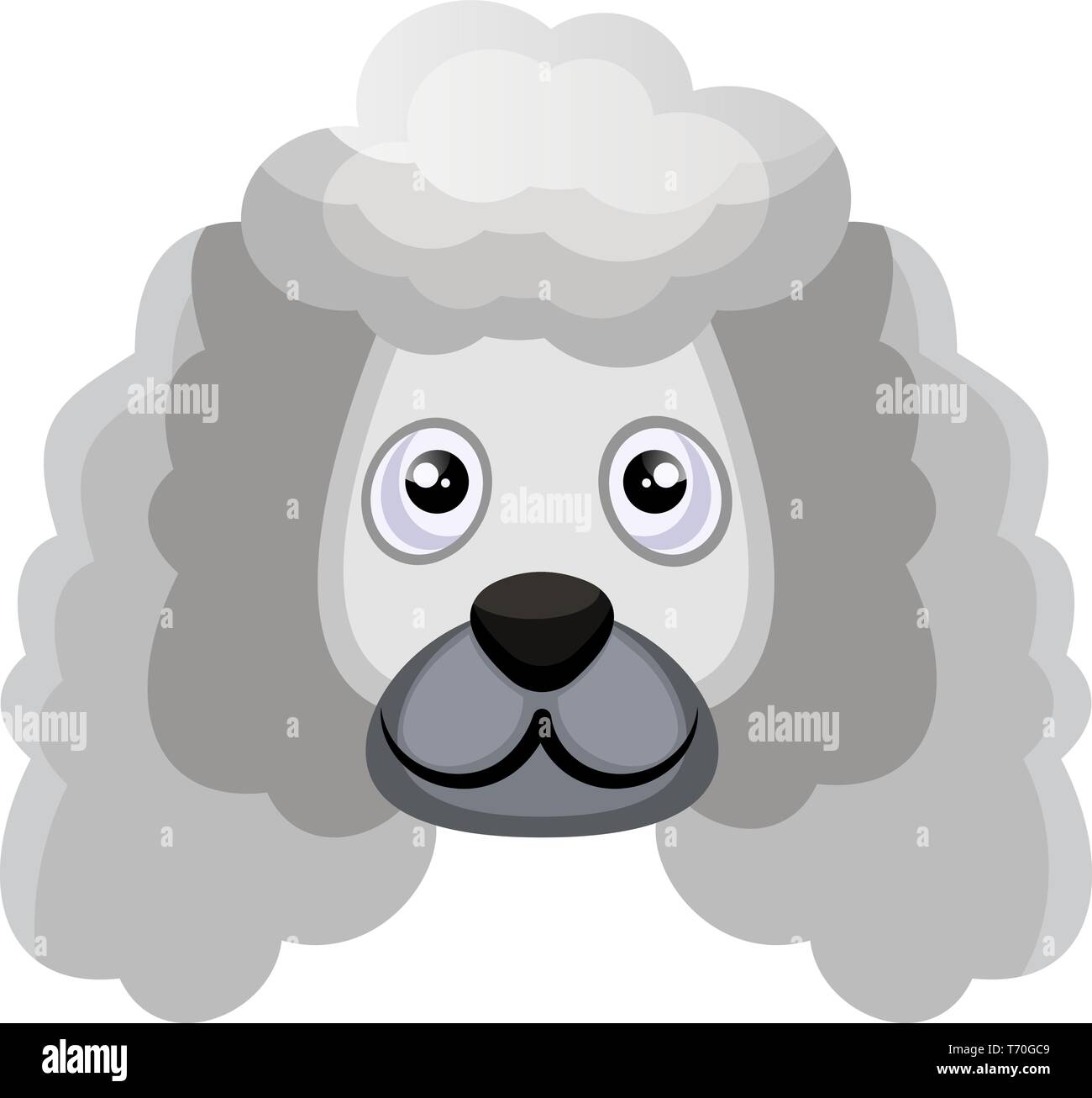 Poodle illustration vector on white background Stock Vector Image & Art ...