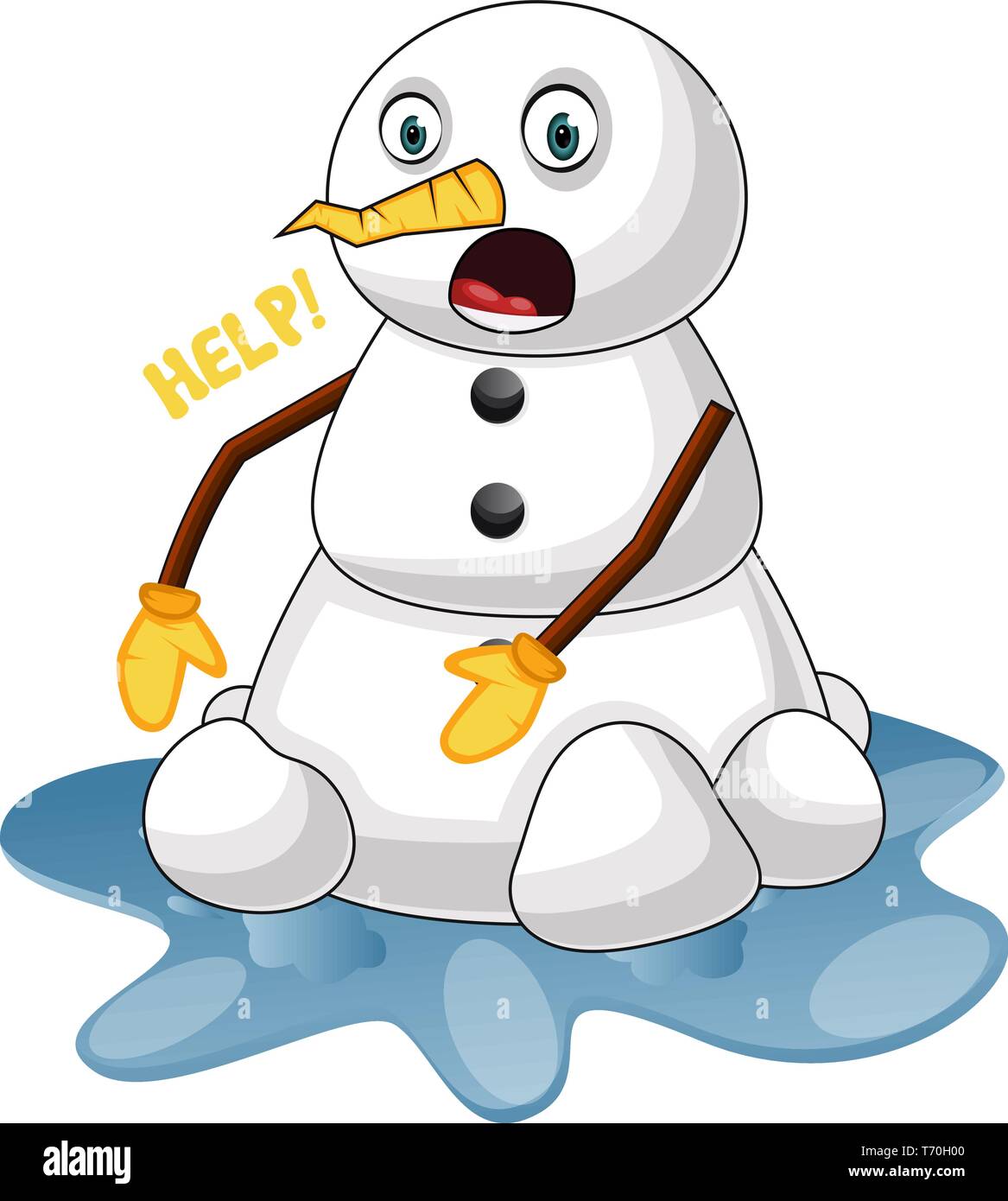 Melting snowman Stock Vector Images - Alamy