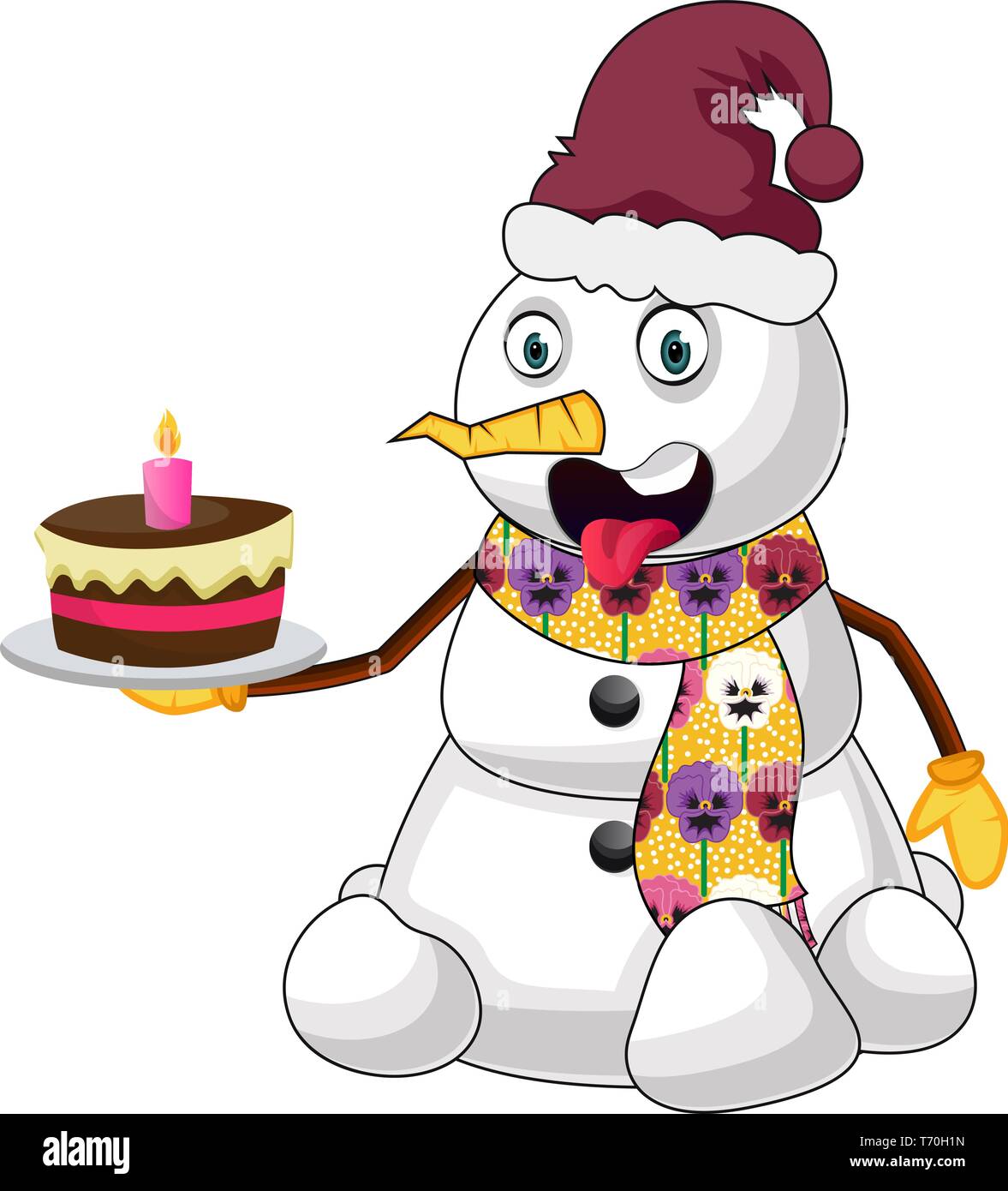 snowman birthday clipart