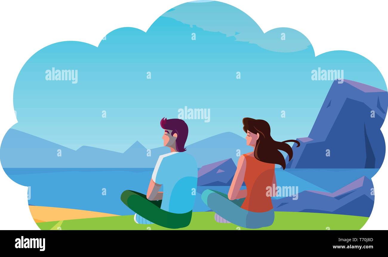 Contemplating view Stock Vector Images - Alamy