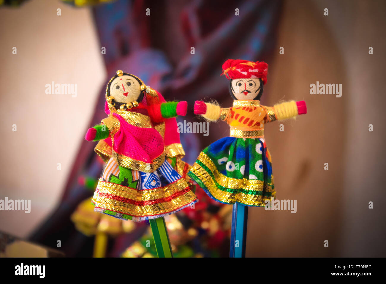 Rajasthan Cultural Dolls Stock Photo