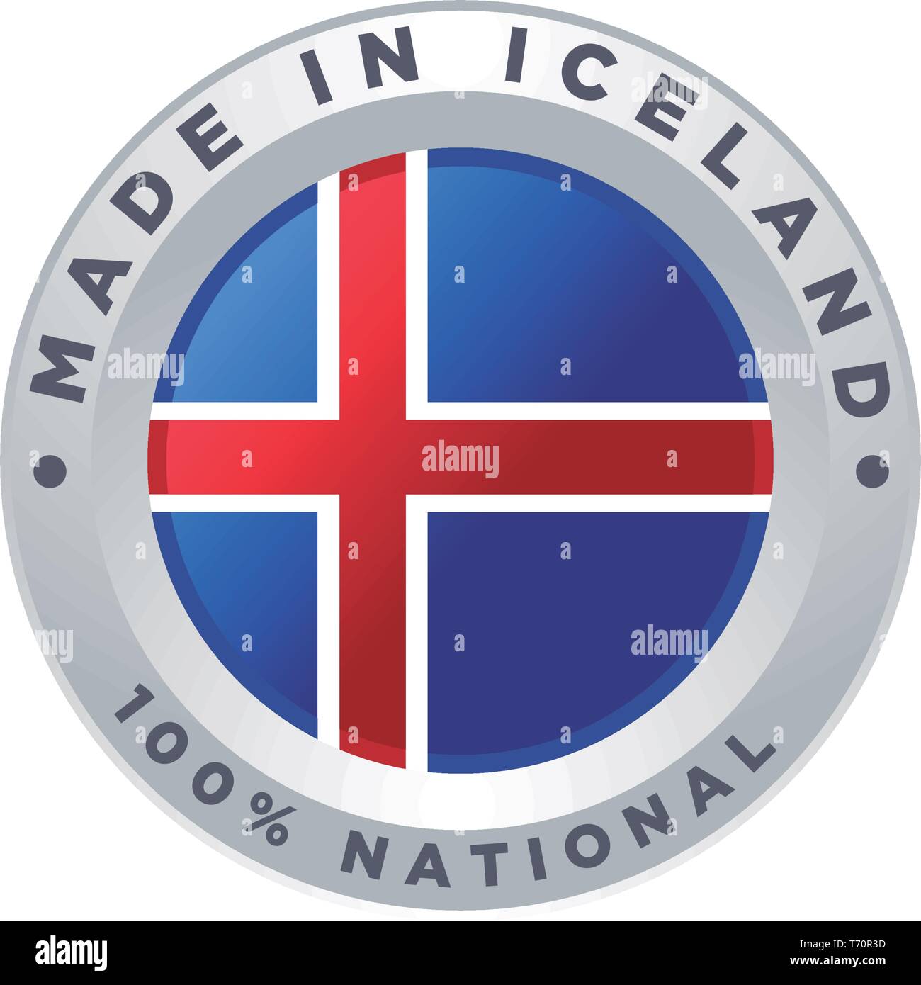 MADE IN ICELAND Stock Vector