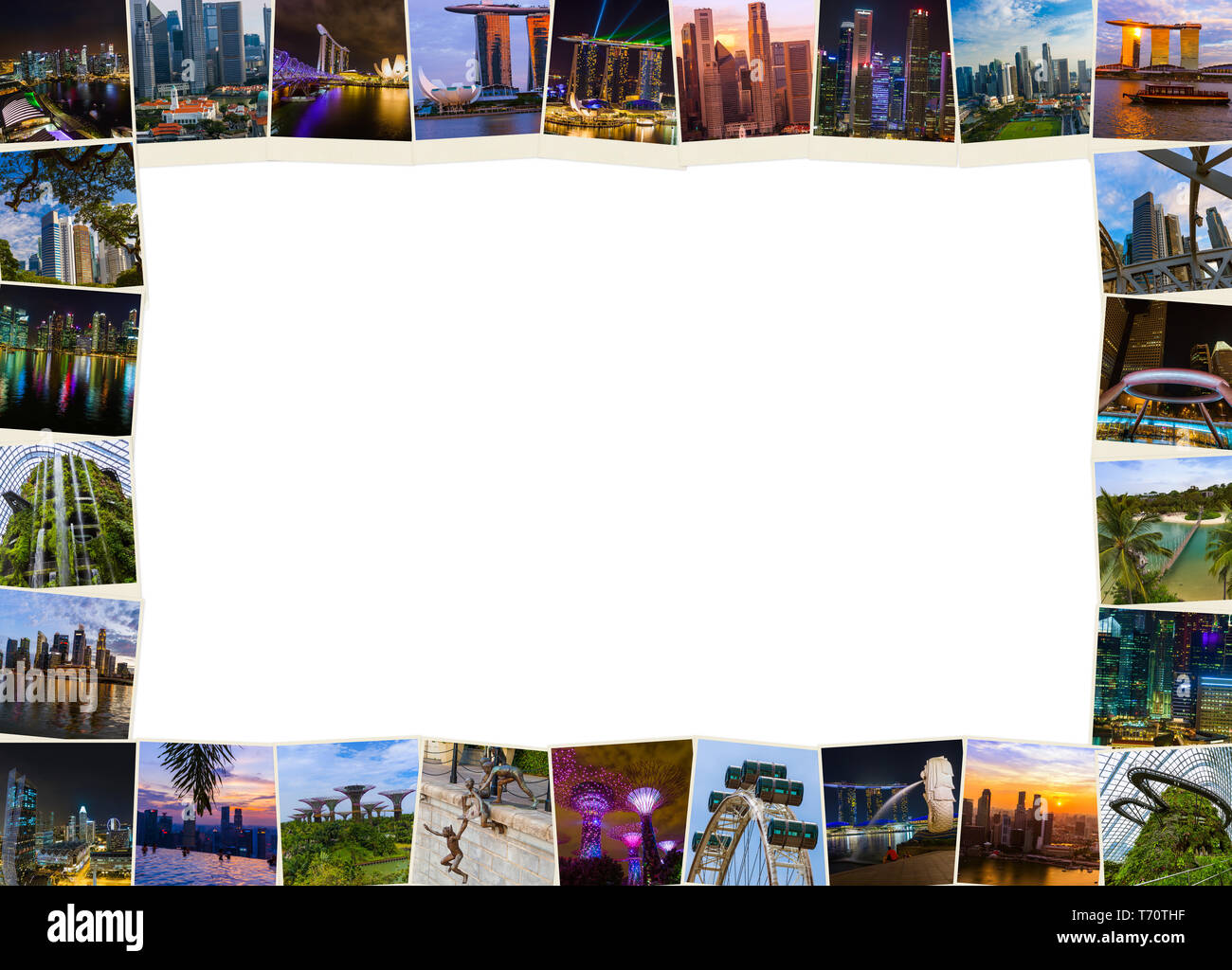 Frame made of Singapore images (my photos Stock Photo Alamy