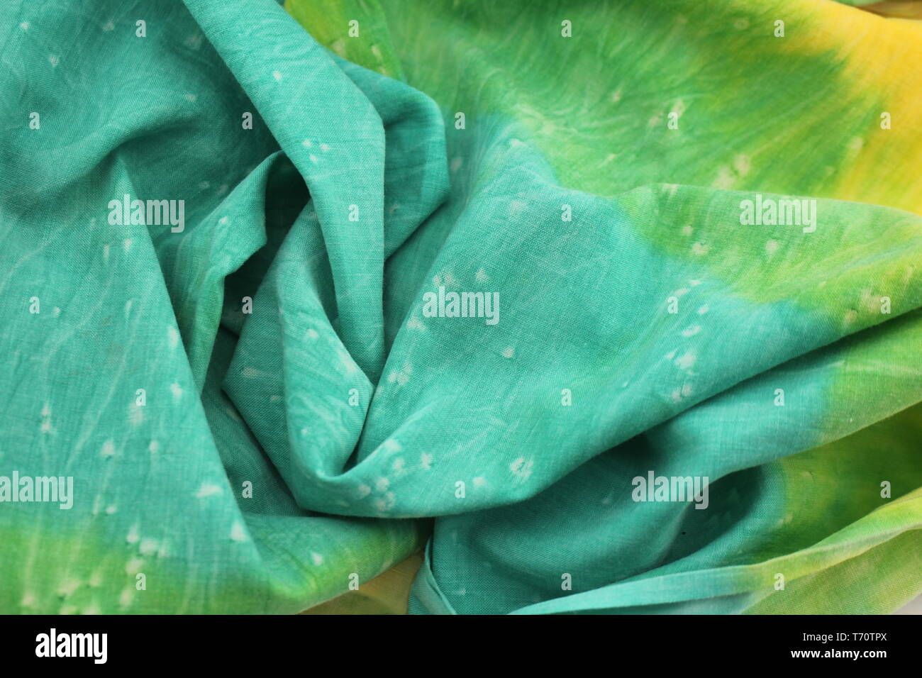 Rainbow Colored Tie Dyed Fabric, 1960s Tie Dye Fabric Stock Photo Alamy