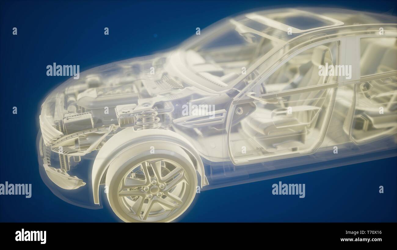 Holographic animation of 3D wireframe car model with engine Stock Photo - Alamy Holographic animation of 3D wireframe car model with engine Stock Photo - Alamy