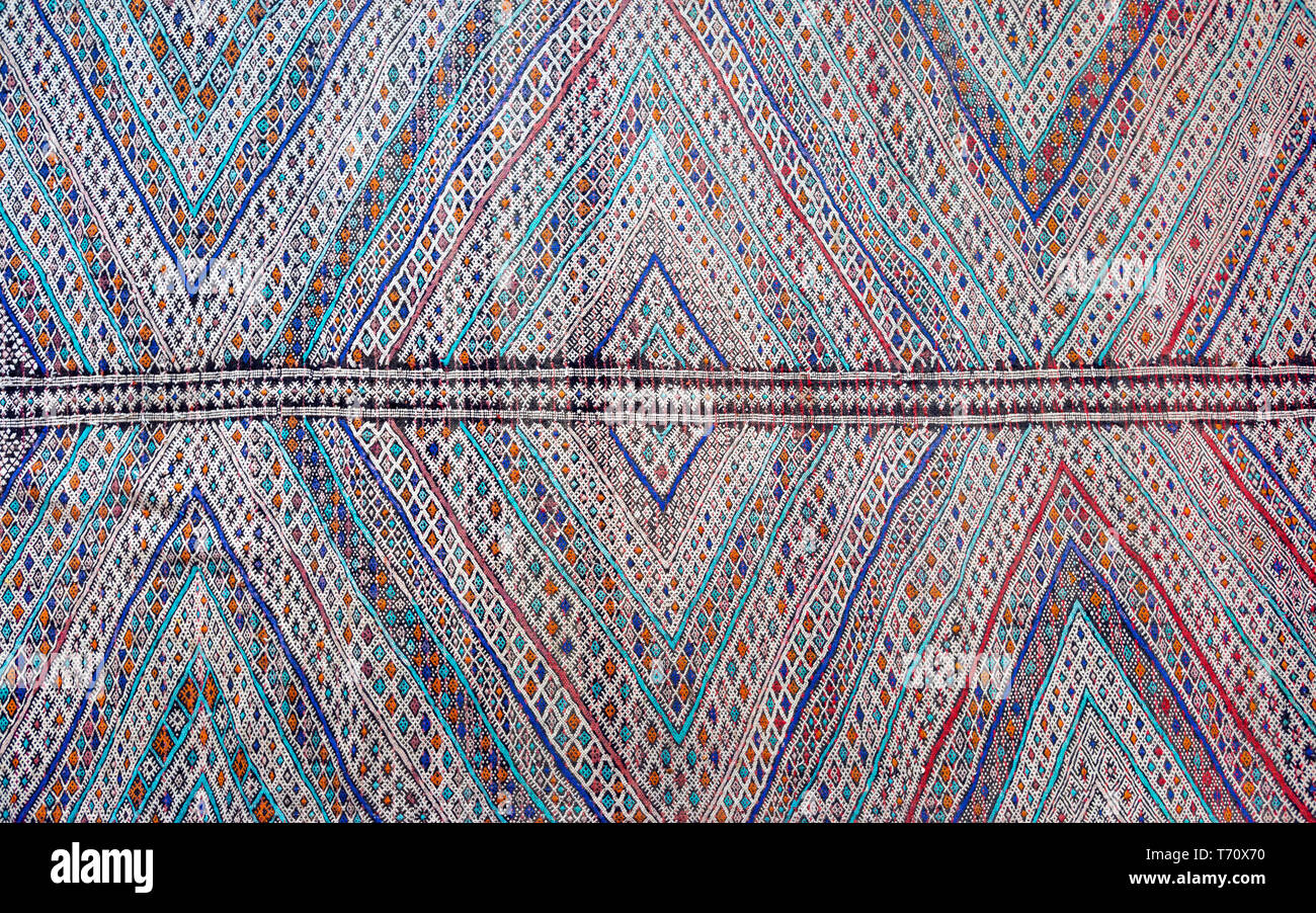 Abstract moroccan carpet background Stock Photo