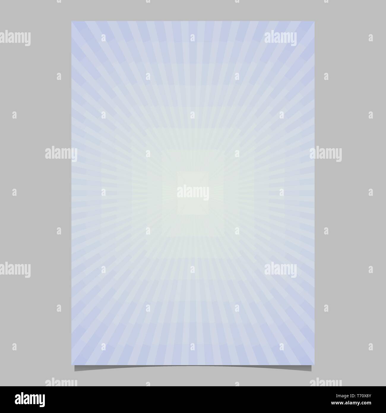 Blue gradient abstract sun rays brochure cover template - vector page background Stock Vector