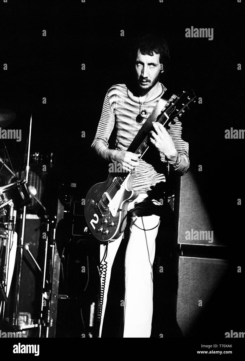 ROTTERDAM, Netherlands: Pete Townshend of The Who on stage at a concert ...