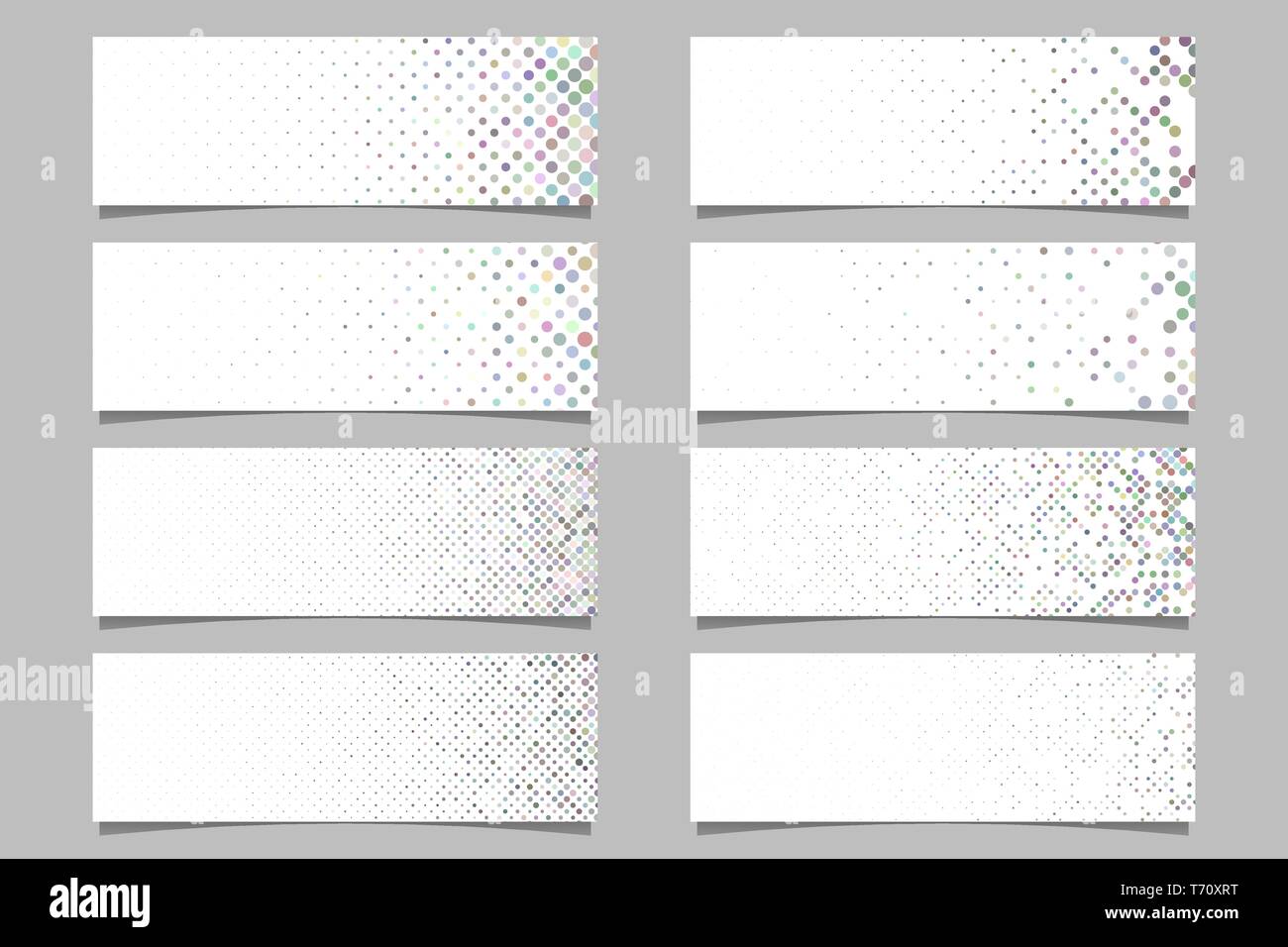 Modern abstract dot pattern banner background template set Stock Vector ...