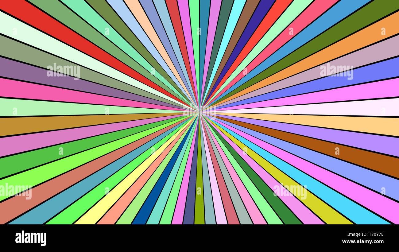 Colorful psychedelic geometrcial explosion concept background - vector graphic Stock Vector