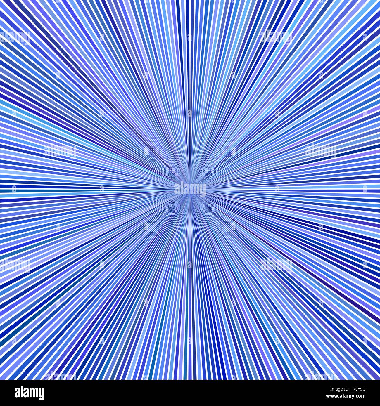 Blue hypnotic abstract ray burst stripe background Stock Vector
