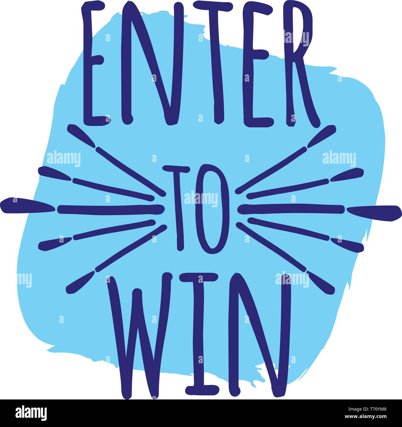 Enter to Win banner concept for web, gift card and postcard calligraphy