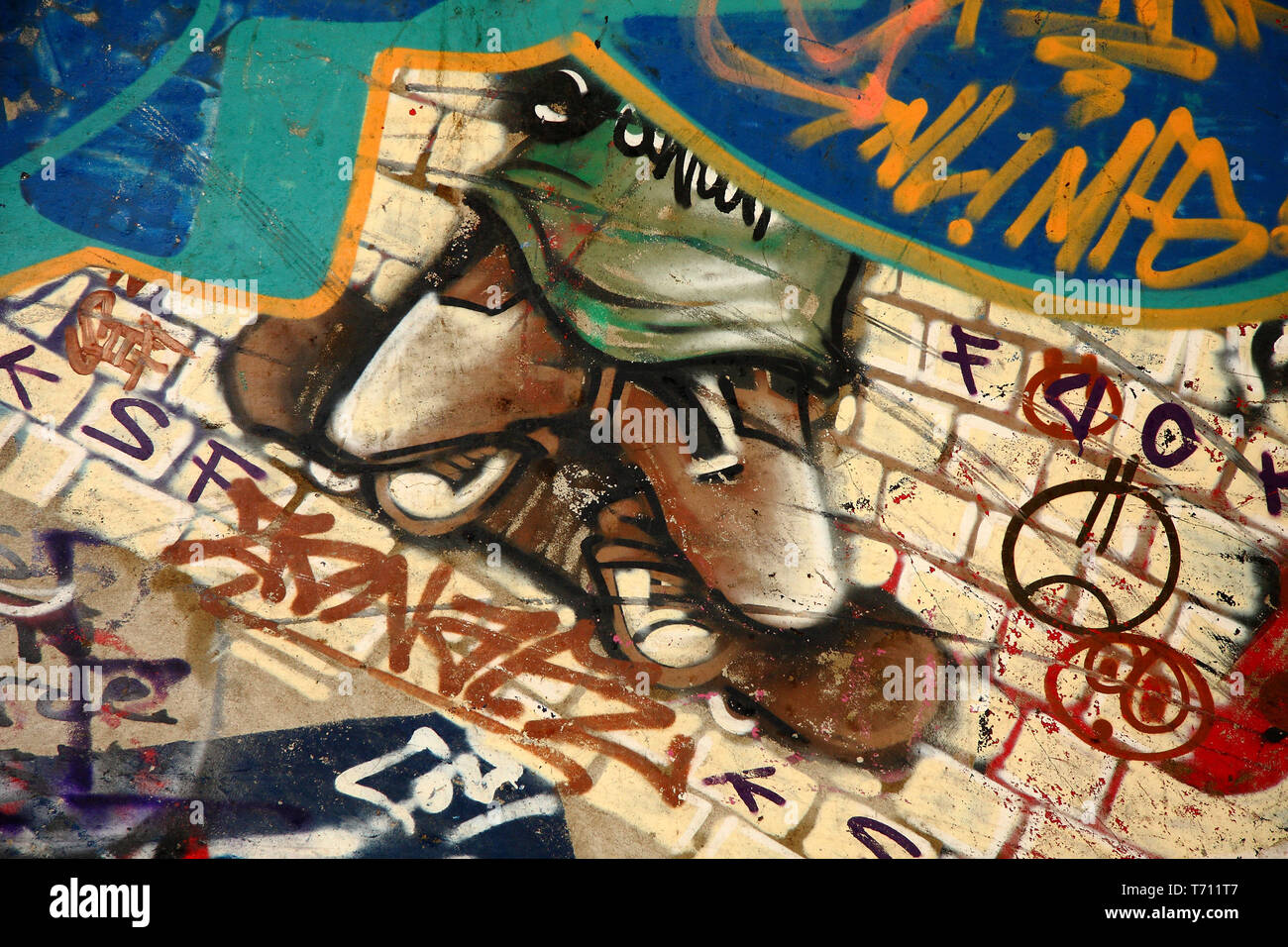 Skater Graffiti Stock Photo - Alamy
