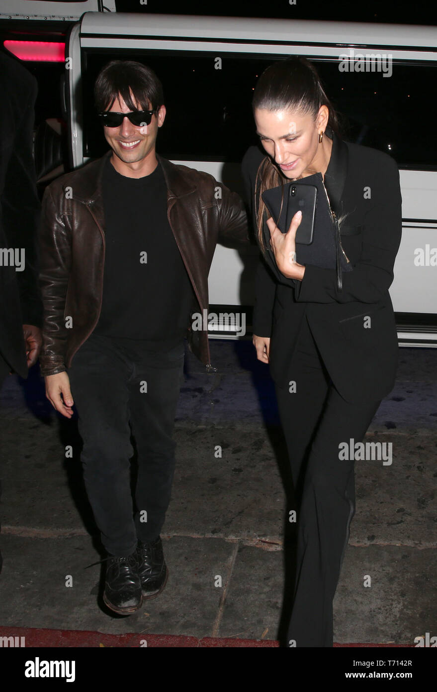 Celebrities depart from Craig's restaurant in West Hollywood  Featuring: Niia, Niia Rocco, Evan Ferrante, Tom Cruise Impersonator Where: West Hollywood, California, United States When: 01 Apr 2019 Credit: FayesVision/WENN.com Stock Photo