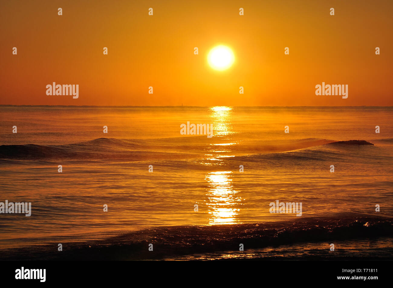 sunrise at sea Stock Photo