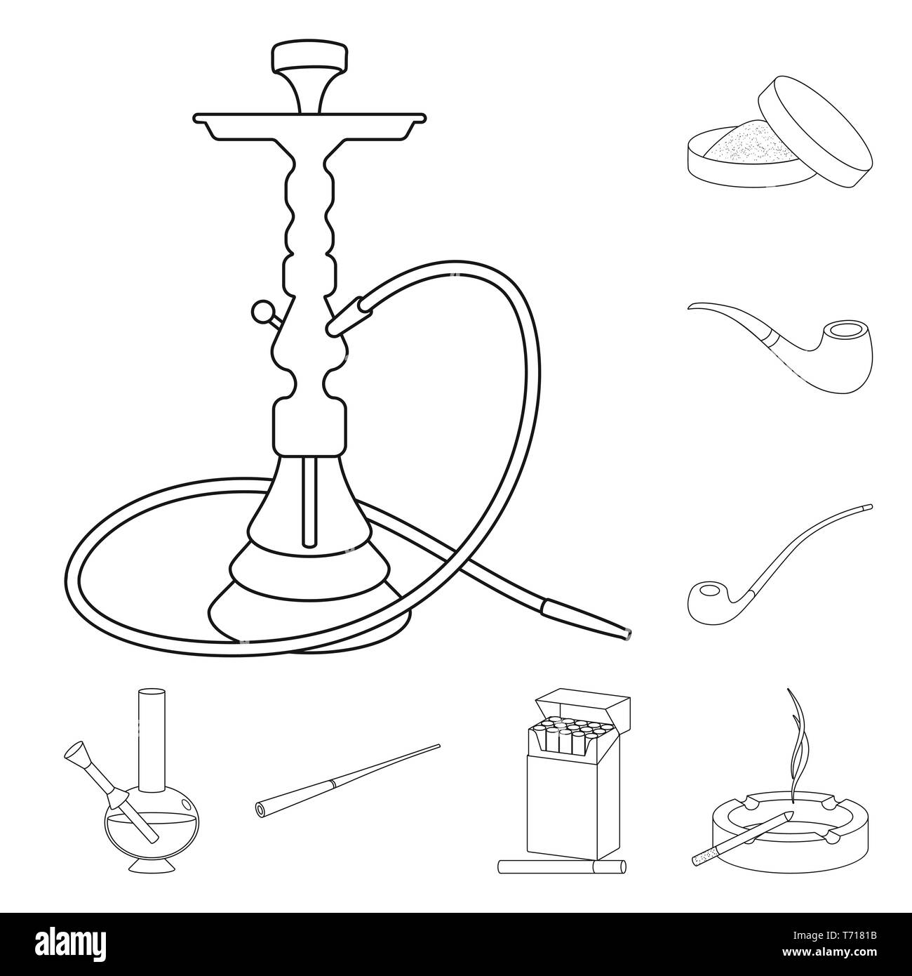 hookah,snuff,pipe,mouthpiece,pack,ashtray,shisha,delivery,retro,bong,holder,addiction,glass,arabic,round,wood,long,blank,plastic,aroma,smoking,tree,bad,filter,harm,container,classic,flask,health,nicotine,smoke,statistics,refuse,stop,anti,habit,cigarette,tobacco,set,vector,icon,illustration,isolated,collection,design,element,graphic,sign,outline,line Vector Vectors , Stock Vector