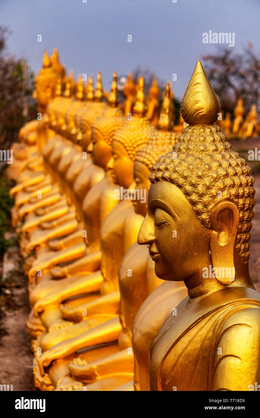 Golden Buddha Statues , Wat Phu Salao, Pakse, Laos, Indochina, Southeast  Asia, Asia Golden Buddha Statues , Wat Phu Salao, Pakse, Laos, Indochina,  Sou Stock Photo - Alamy
