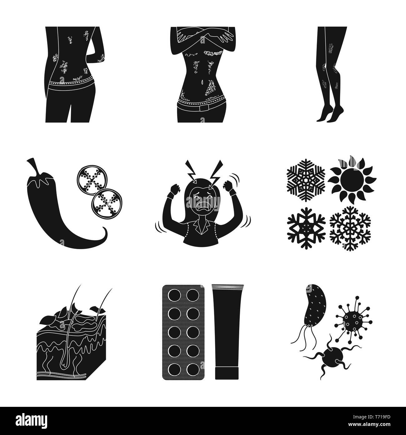 psoriasis,pepper,stress,snowflake,skin,pill,body,chili,shock,falling