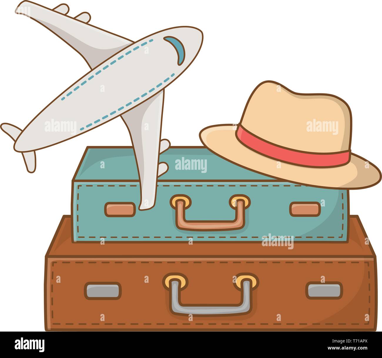 hat travel luggage