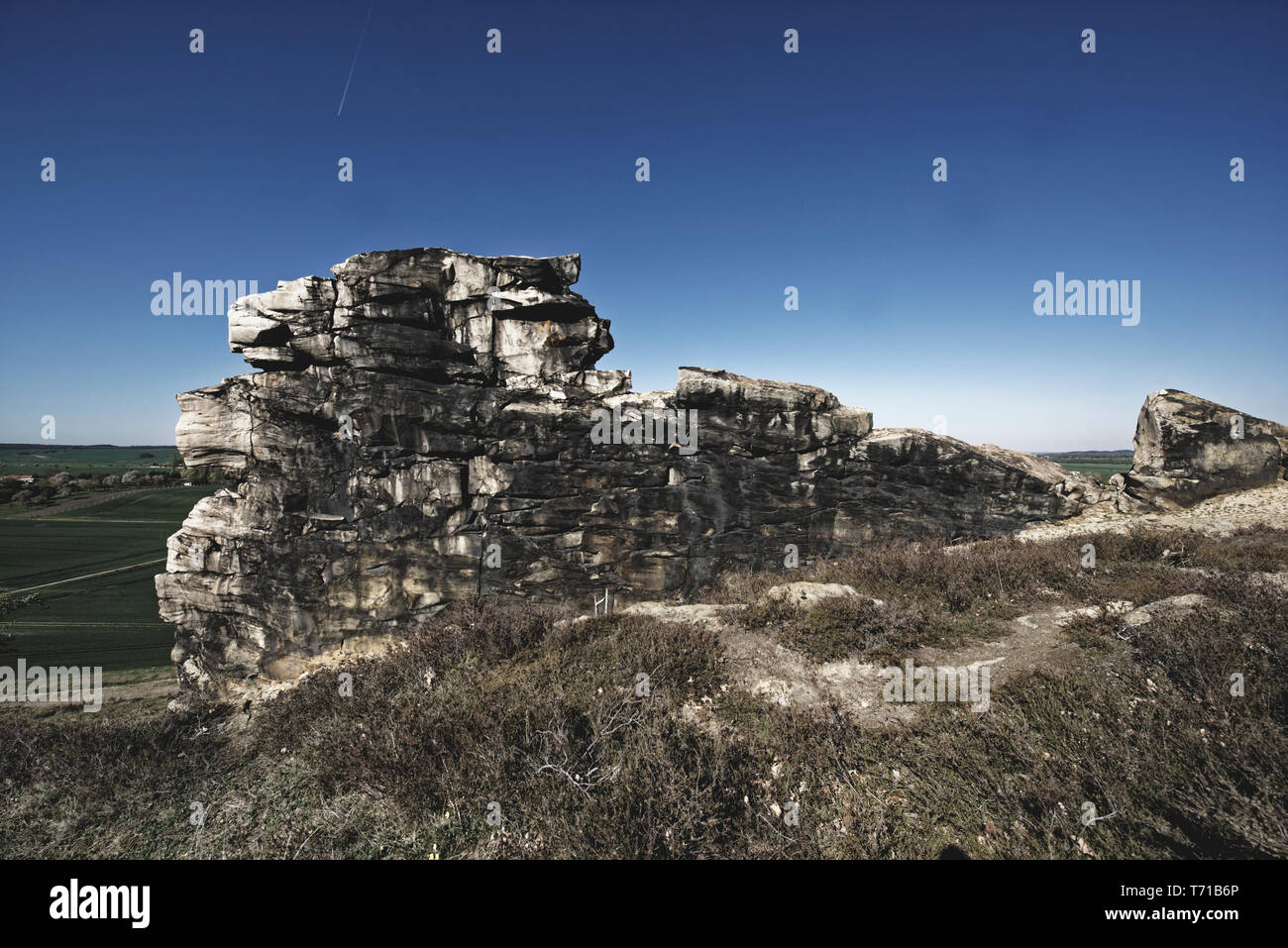 Teufelsmauer Harz Stock Photo