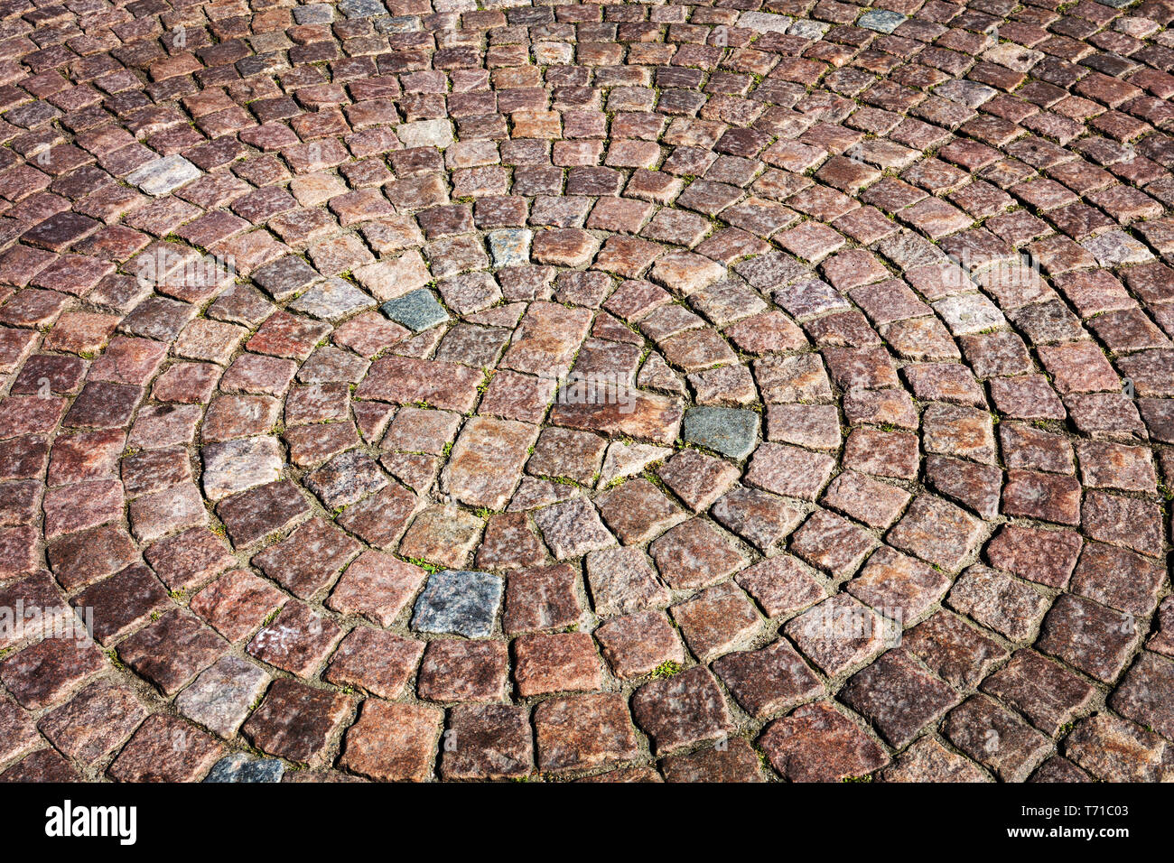 background of cobblestone pavement Stock Photo