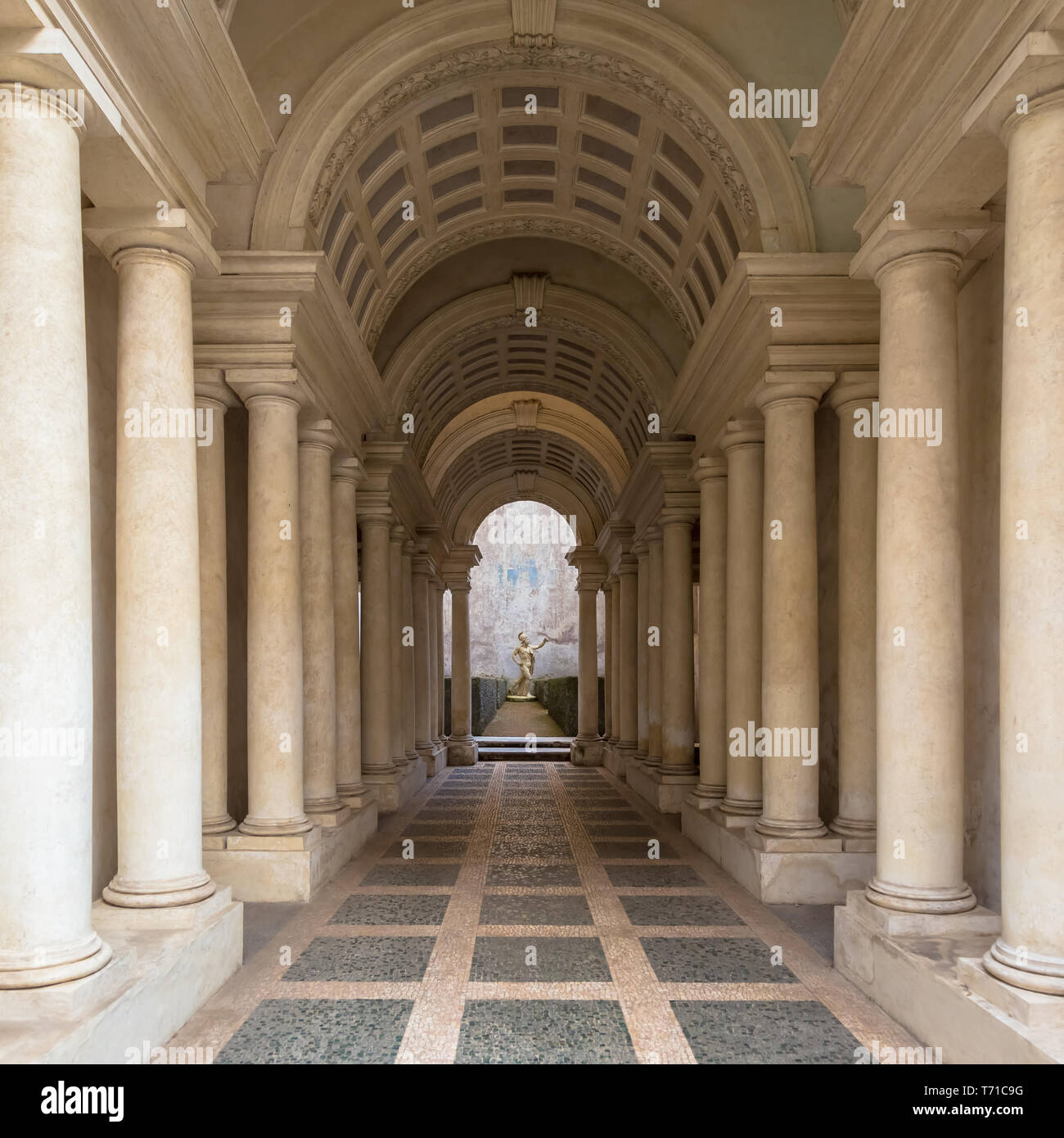 Luxury palace with marble columns in Rome Stock Photo - Alamy