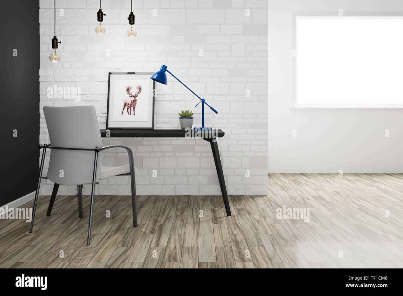 writing desk interior designer room Stock Photo - Alamy