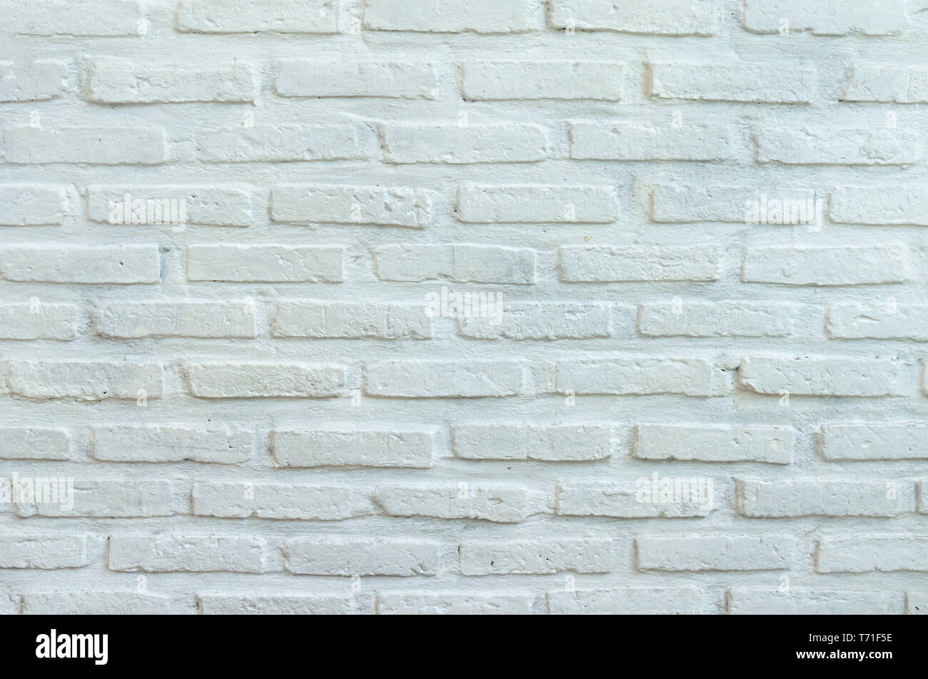 white brick wall texture for background Stock Photo