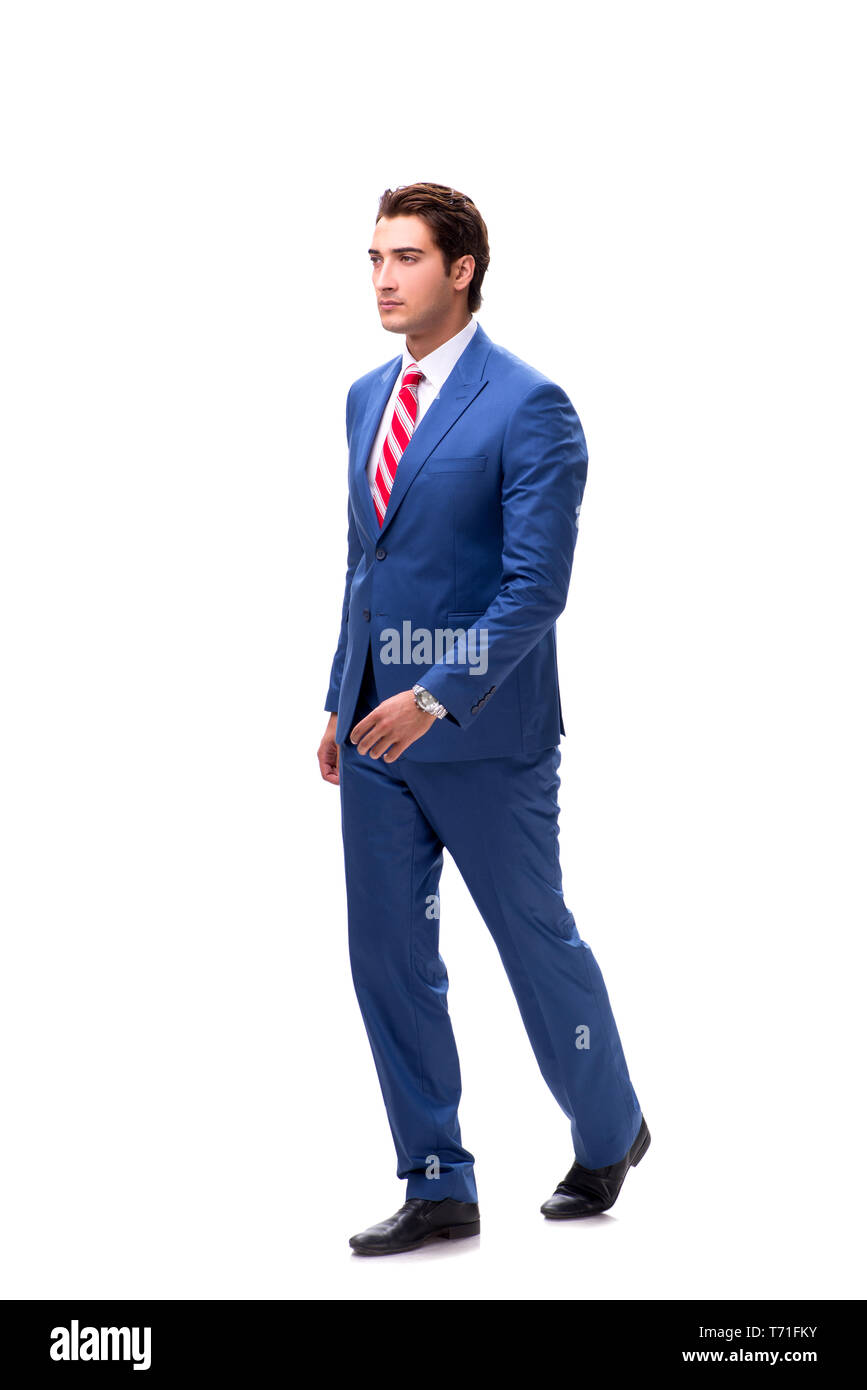Handsome young businessman isolated on white background Stock Photo - Alamy