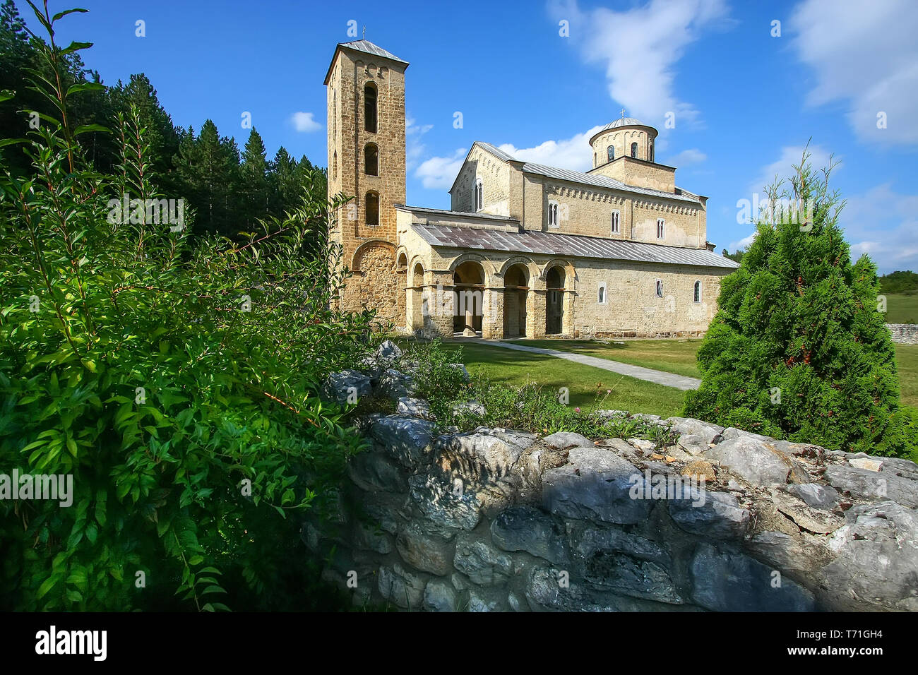 Serbian Orthodox Monastery Sopocani, 13th Century, Serbia Stock Photo