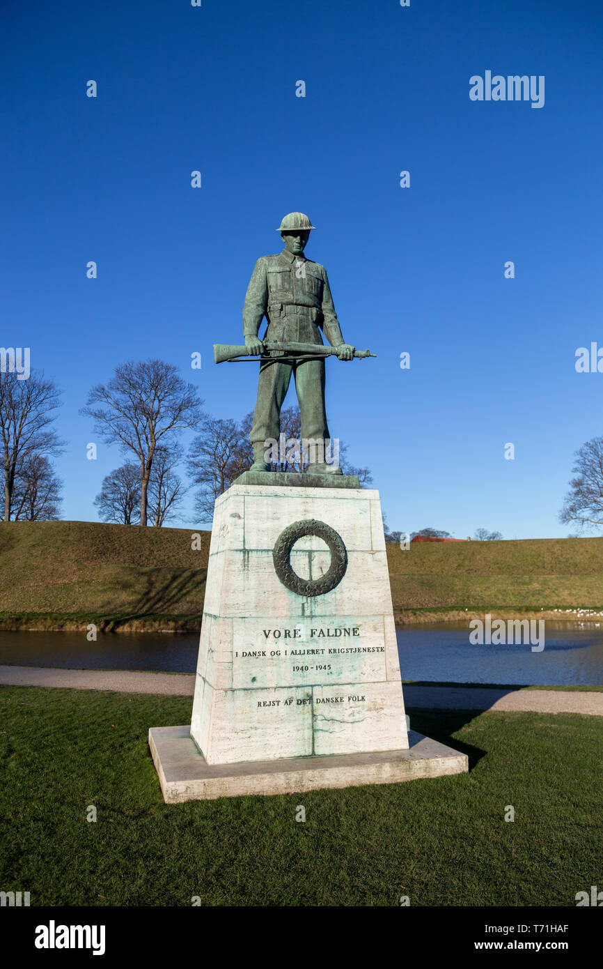 World War II Memorial in Copenhagen, Denmark Stock Photo