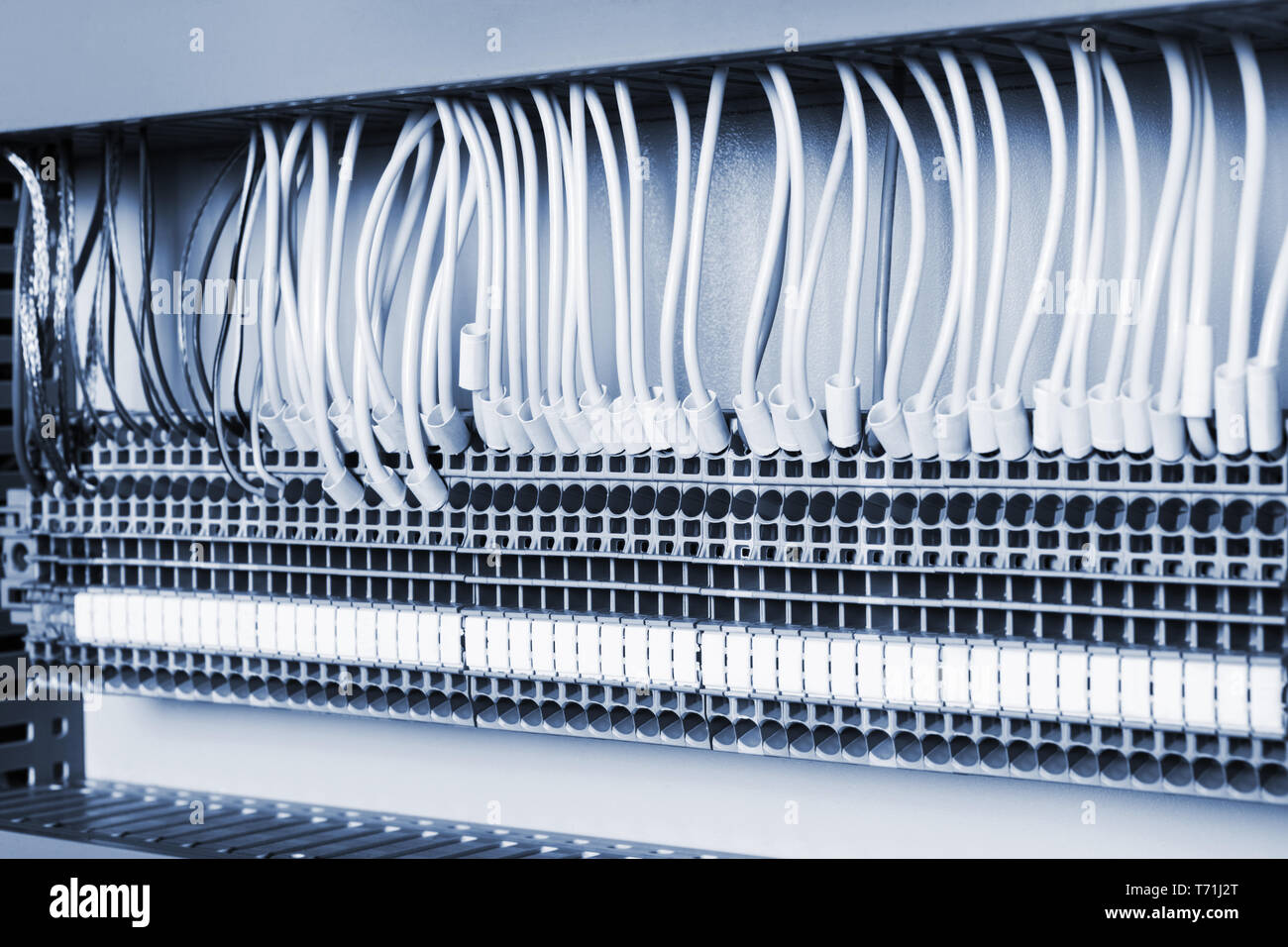 wiring in the control Stock Photo Alamy