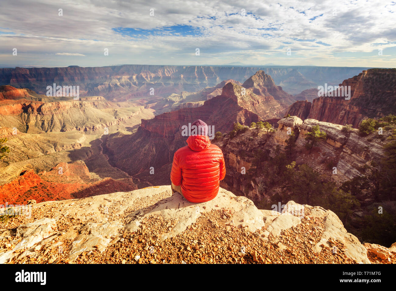 Hike in Grand Canyon Stock Photo