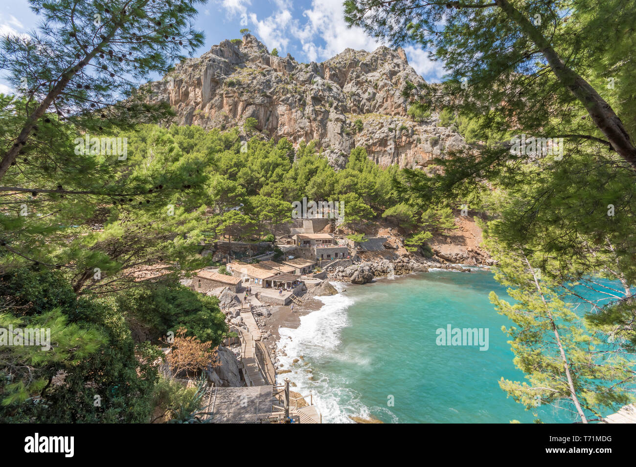 Beautiful bay in Sa Calobra in Mallorca Stock Photo