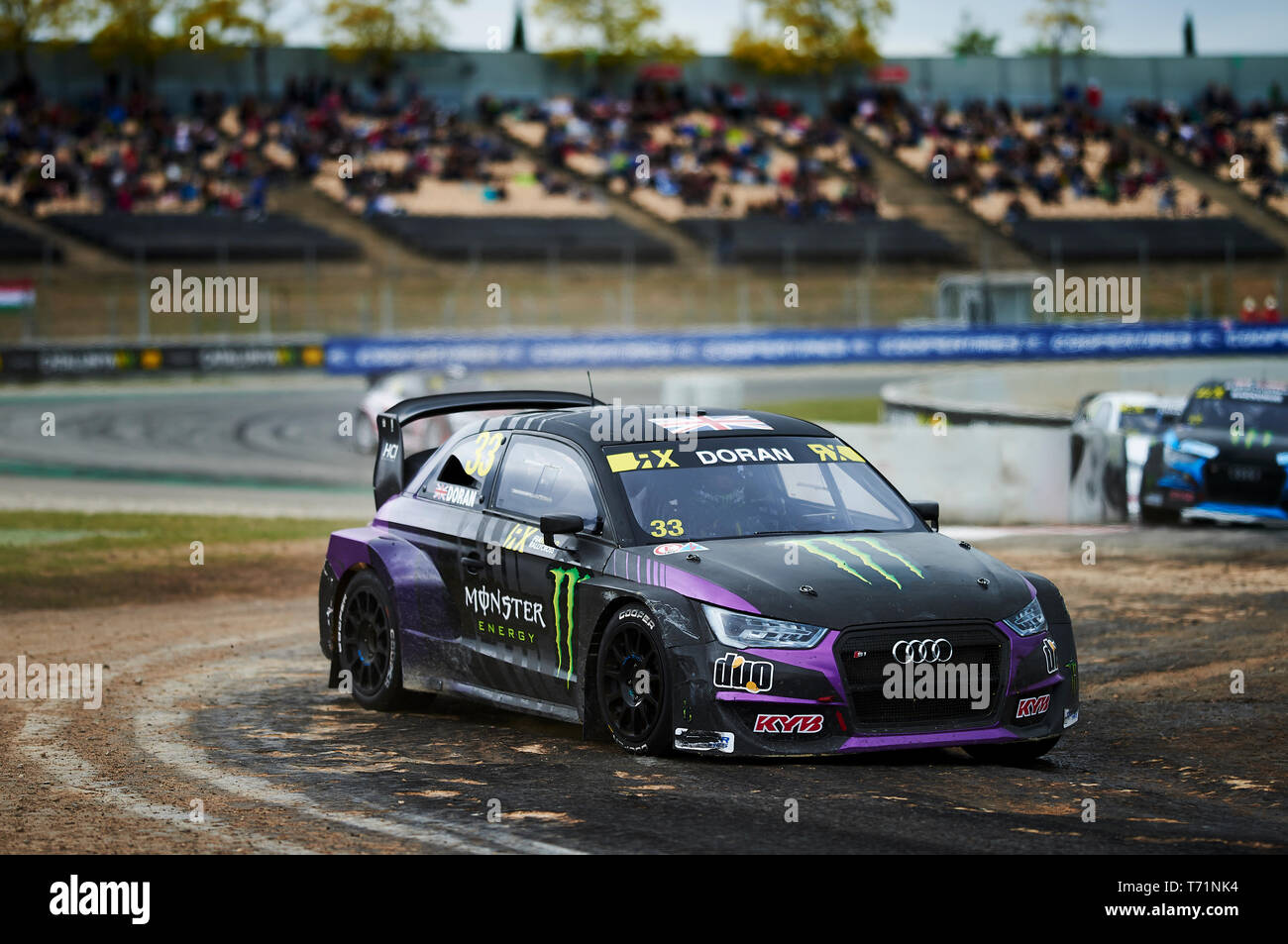 Barcelona, Spain. 28 April, 2019. Liam Doran drives the Audi S1 of the Monster Energy RX Cartel Team during the World Rallycross of Catalunya at the circuit of Catalunya. Credit: Pablo Guillen/Alamy Stock Photo