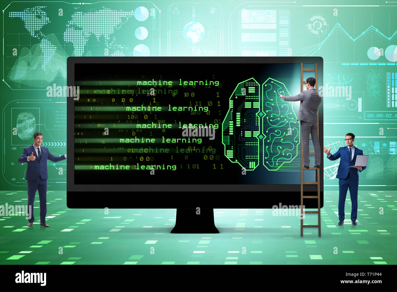 Cognitive computing and machine learning concept Stock Photo - Alamy